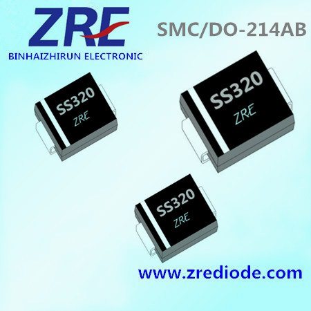 3A Schottky Barrier Rectifier Diode Ss32 Thru Ss320 SMC-Do/214ab Package