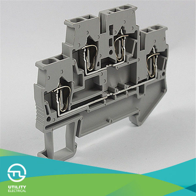 Double Layer Spring DIN Rail Terminal Block Jut3-2.5/2-2