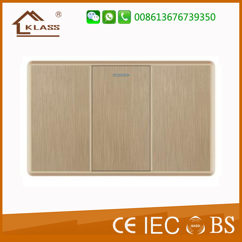 Argentina Golden Small Buttoned 1 Gang Wall Switch