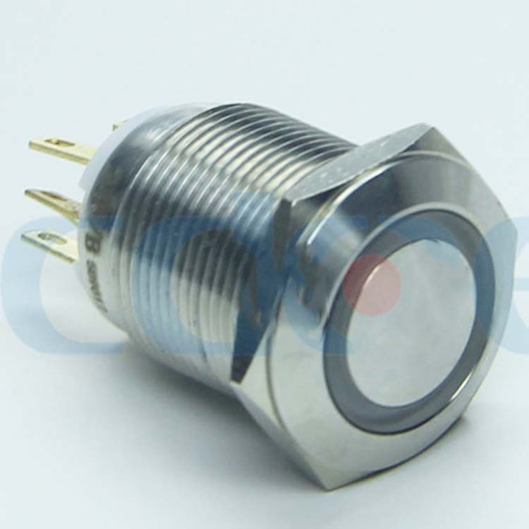 Flat Round LED Ring Light Push Button Switch