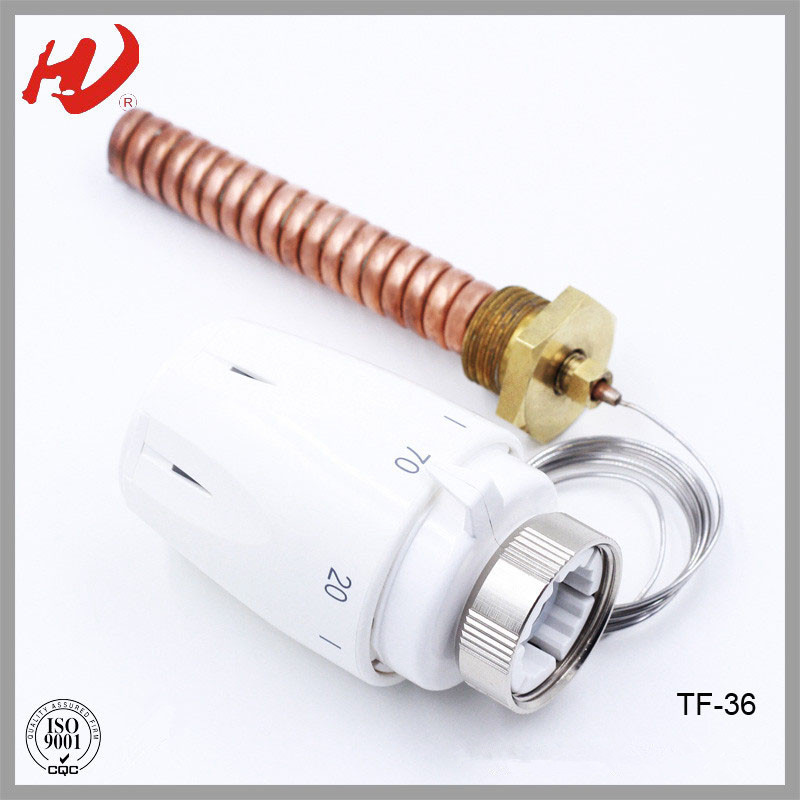 Capillary Thermostat with Spiral Immersion Sensor, Heimeier Style