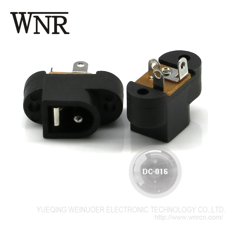 Environmental Emergent Charge Power Socket, Female 3 Pin DC Power Jack with Nut DC-016