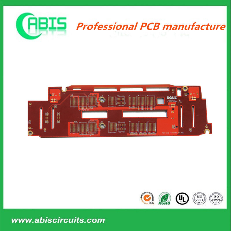 Red Solder Mask Gold Plating PCB with UL&ISO Certificates