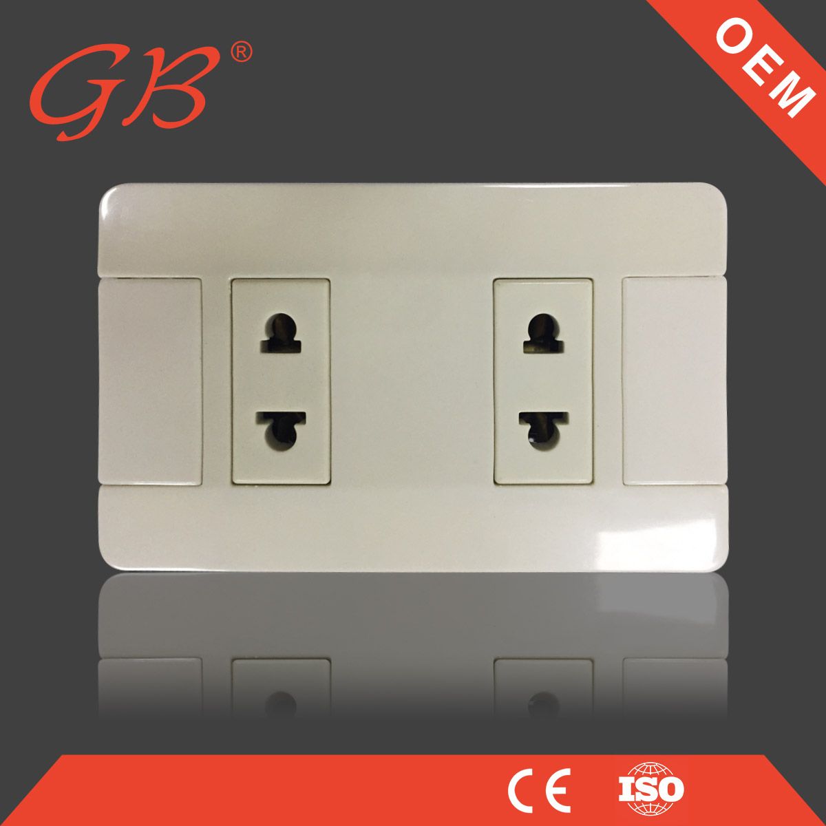 American Standard 2 Gang Wall Socket Electrical Socket
