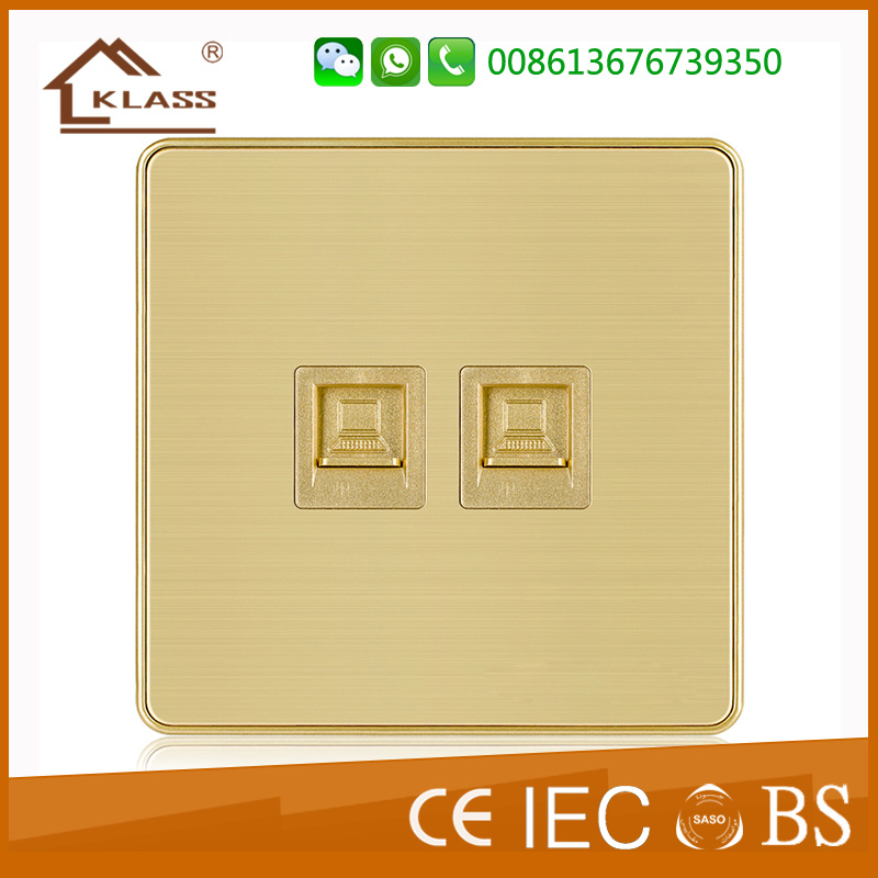 86 * 86 Electrical Types 2 Gang Computer Networks Socket