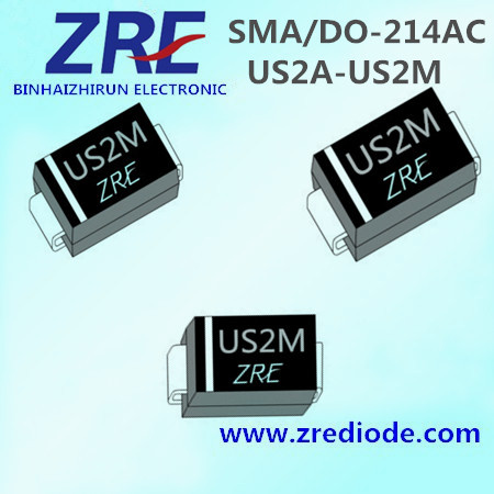 2A Us2a Thru Us2m High Efficiency Rectifier Diode SMA/Do-214AC