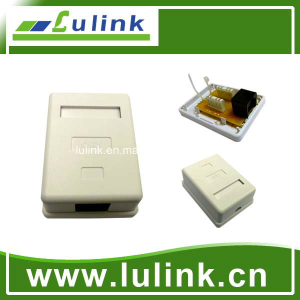 Single Surface Box with RJ45 CAT6 Modular