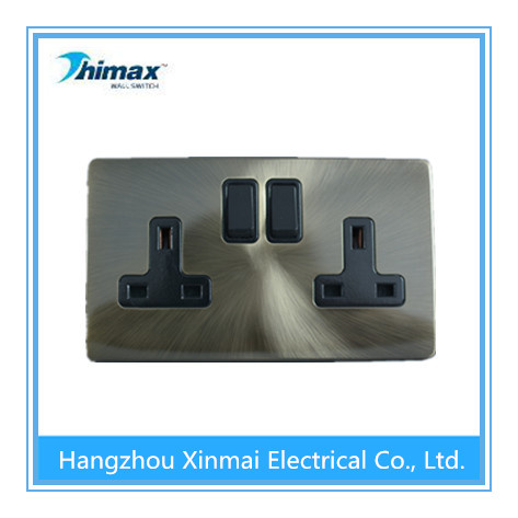 Th406 13A 2 Gang Switched Socket, Single Pole