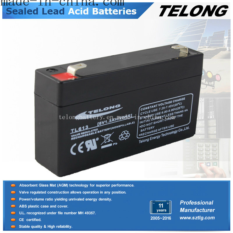 6V1.3ah Rechargeable Power Battery for Electric Scale