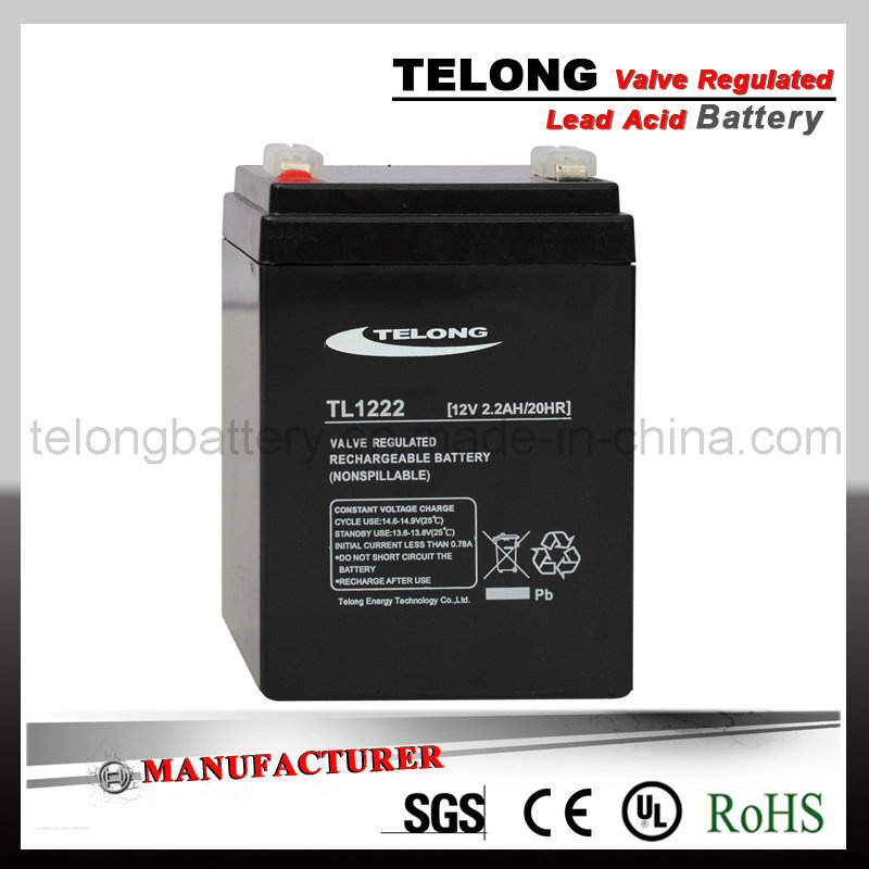 12V 2.2ah AGM Sealed Lead Acid Battery for Alarm System