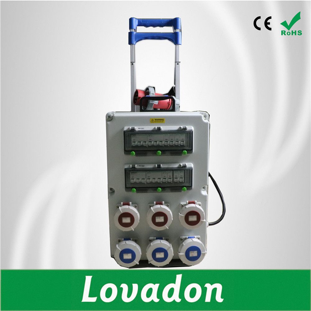 European Hinge Style Industrial Socket Box with ELCB IP65 Waterproof Panel Distribution Board
