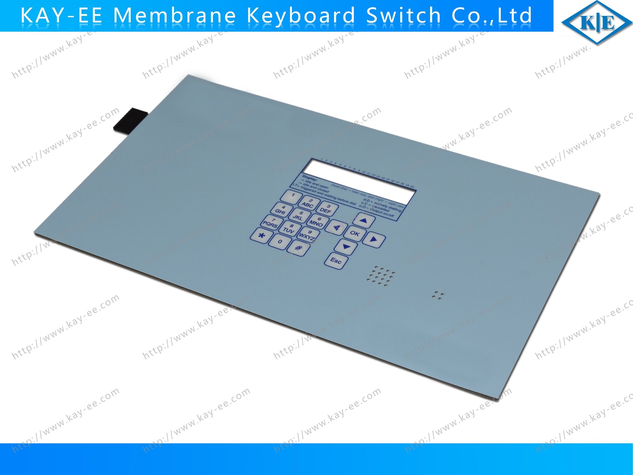 Customized LED Membrane Switch Keyboard with Spatron Domes