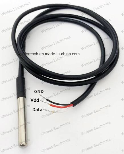 Waterproof Digital Temperature Probe with Maxim Ds18b20 Sensor Chip