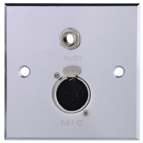 Aluminum XLR Wall Socket, Face Plate (9.2034)