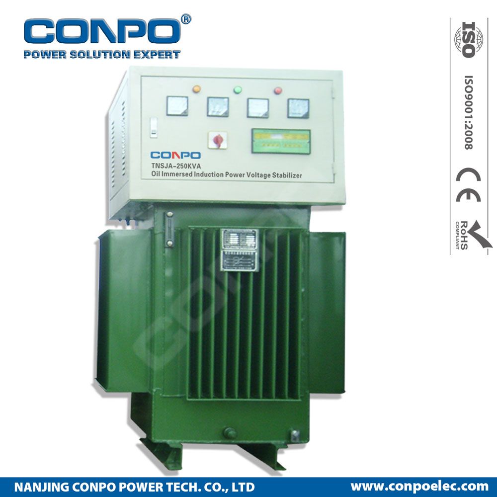Tnsja-250kVA 3phase Oil Immersed Induction Voltage Stabilizer/Regulator