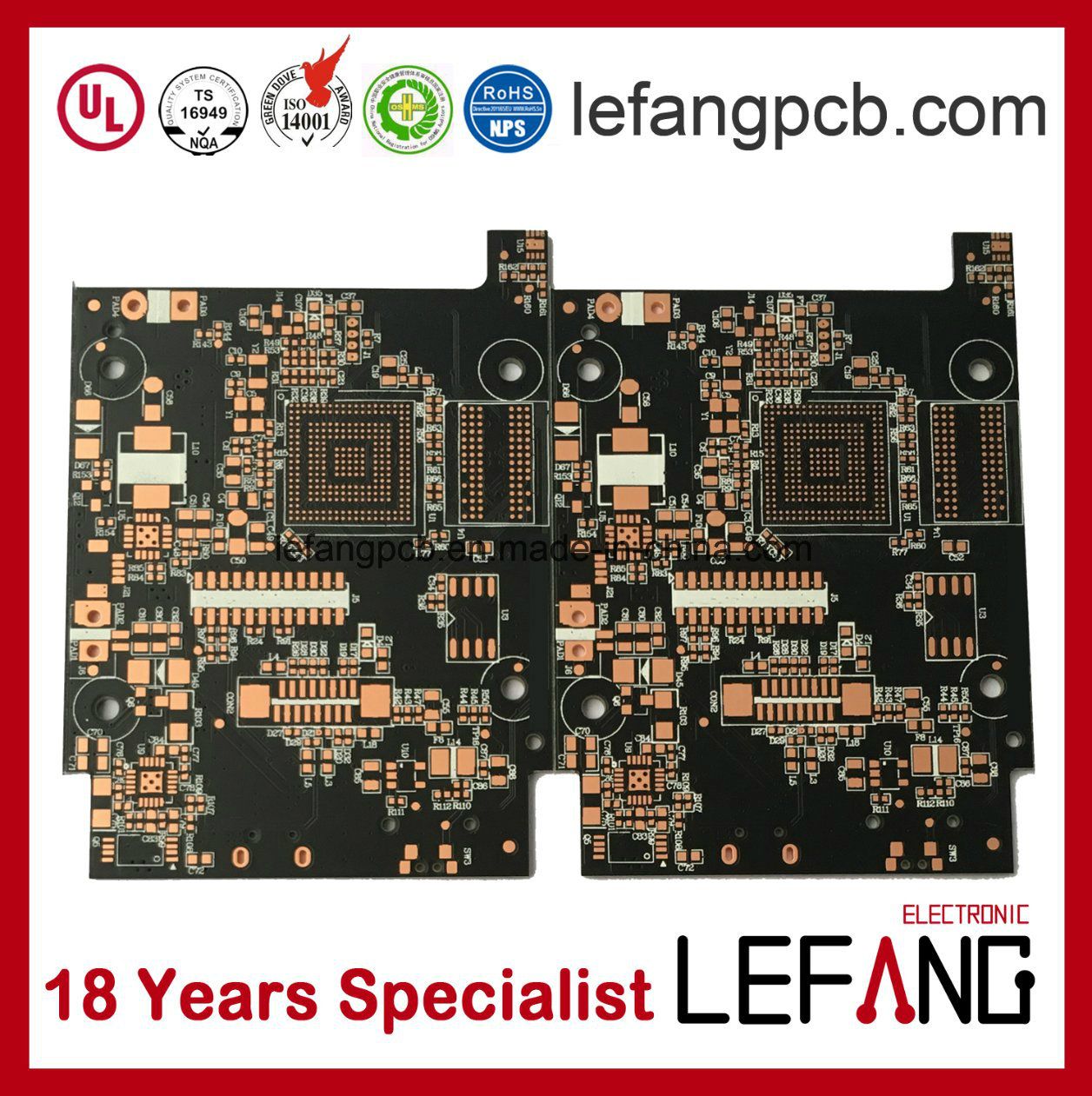Immersion Gold Copper Based Circuit Board for 18 Years Factory