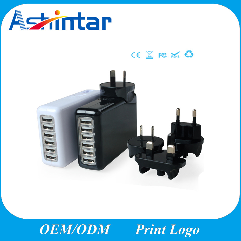 Multi Ports USB Main Wall Charger Adapter 6 Port USB Wall Plug