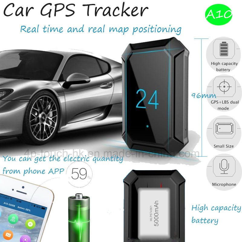 Long Standby Car GPS Tracker with GPS+Lbs Dual Posistion A10