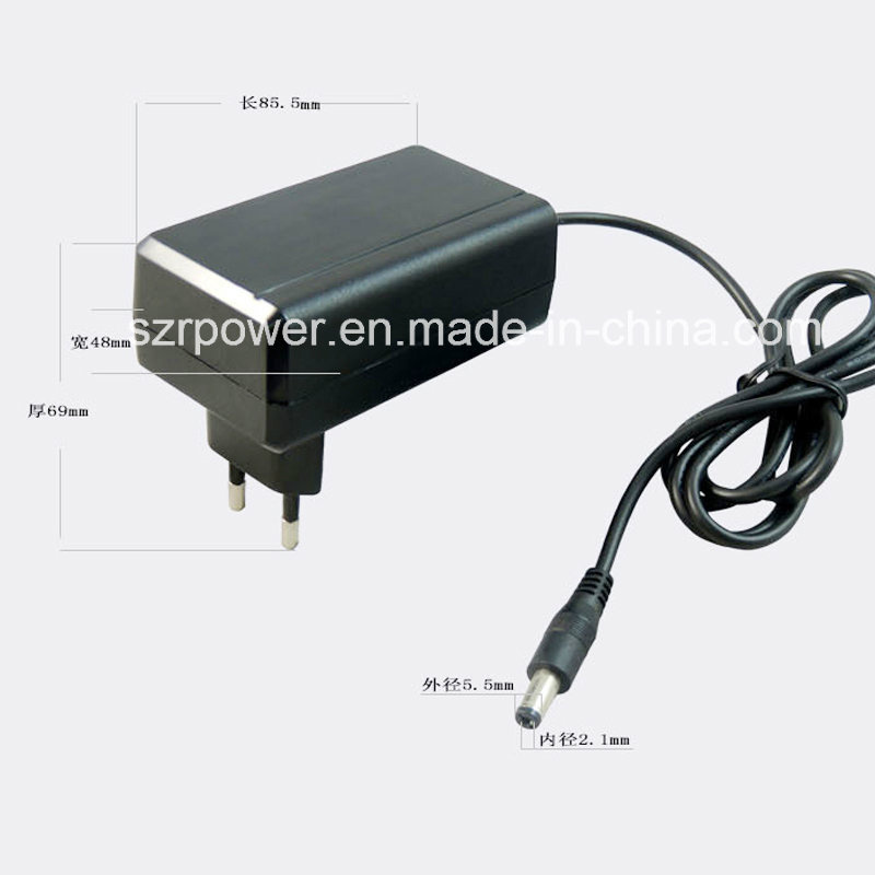 UL List AC/DC Power Adapter 18W 9V with Wall Plug