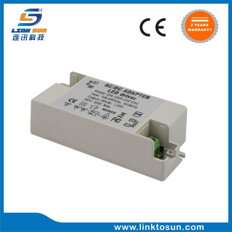 High Efficiency LED Power Supply Driver 30W 24V 1.25A LED Driver