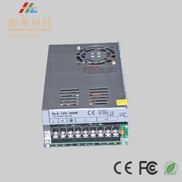300W 5V 12V 24V IP20 Indoor Switching Mode LED Driver