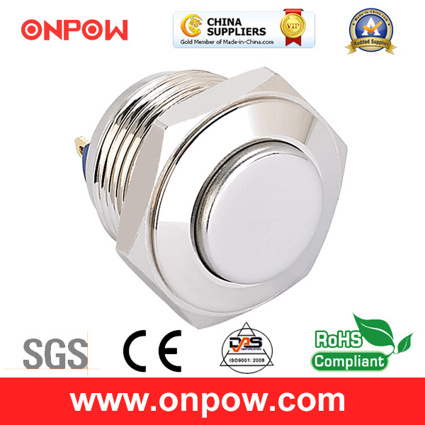 Onpow 16mm Metal Push Button Switch (GQ16H-10/J/N, 16mm, CE, RoHS Compliant)