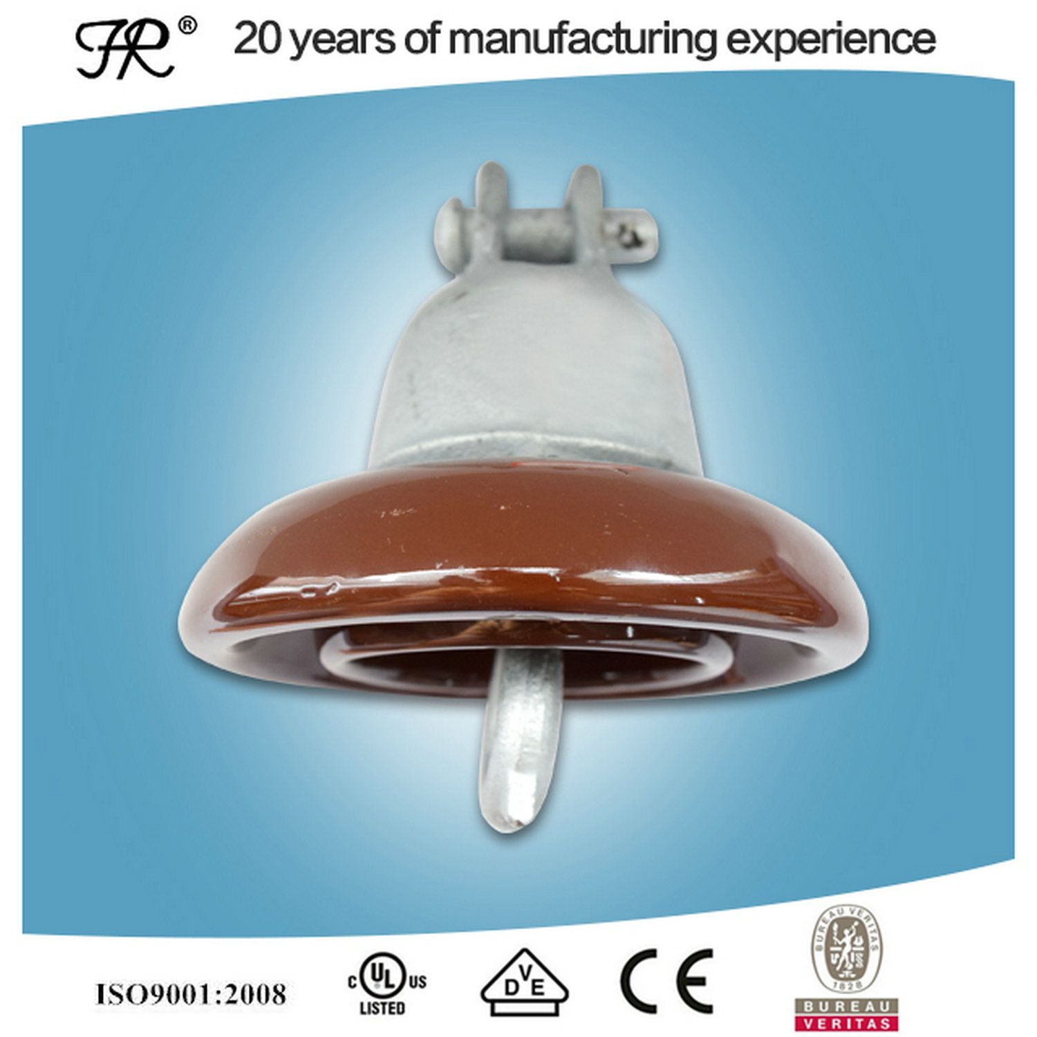 High Voltage Porcelain/Ceramic Disc Insulator for 52-1