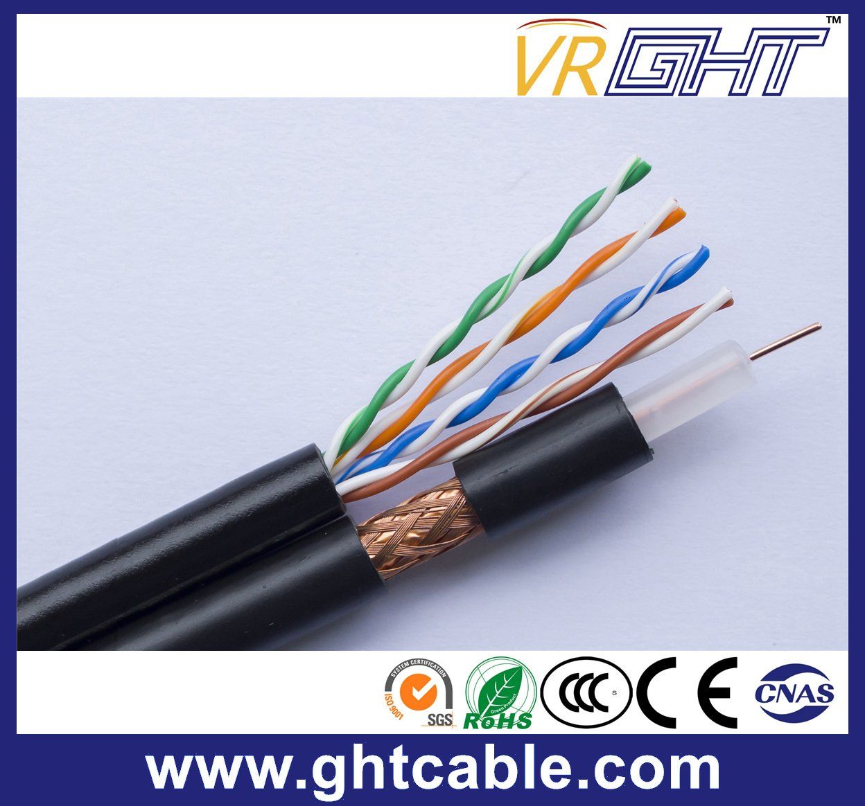 Network Communication Cable RG6 Coaxial Cable Combined UTP Cat5e Cable