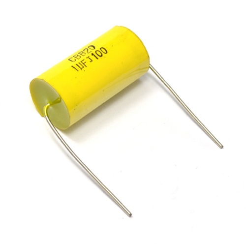 Round Axial Polypropylene Film Capacitor 1UF 100V