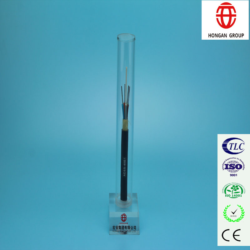 24 Core ADSS Optical Fiber Cable Installation Together with Power Cable