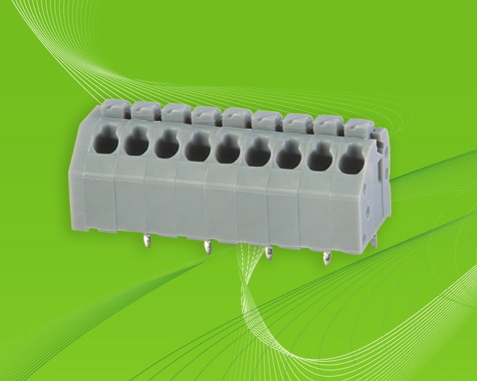 PCB Screwless Terminal Block Connector with Dual Row Vertical Pin Header
