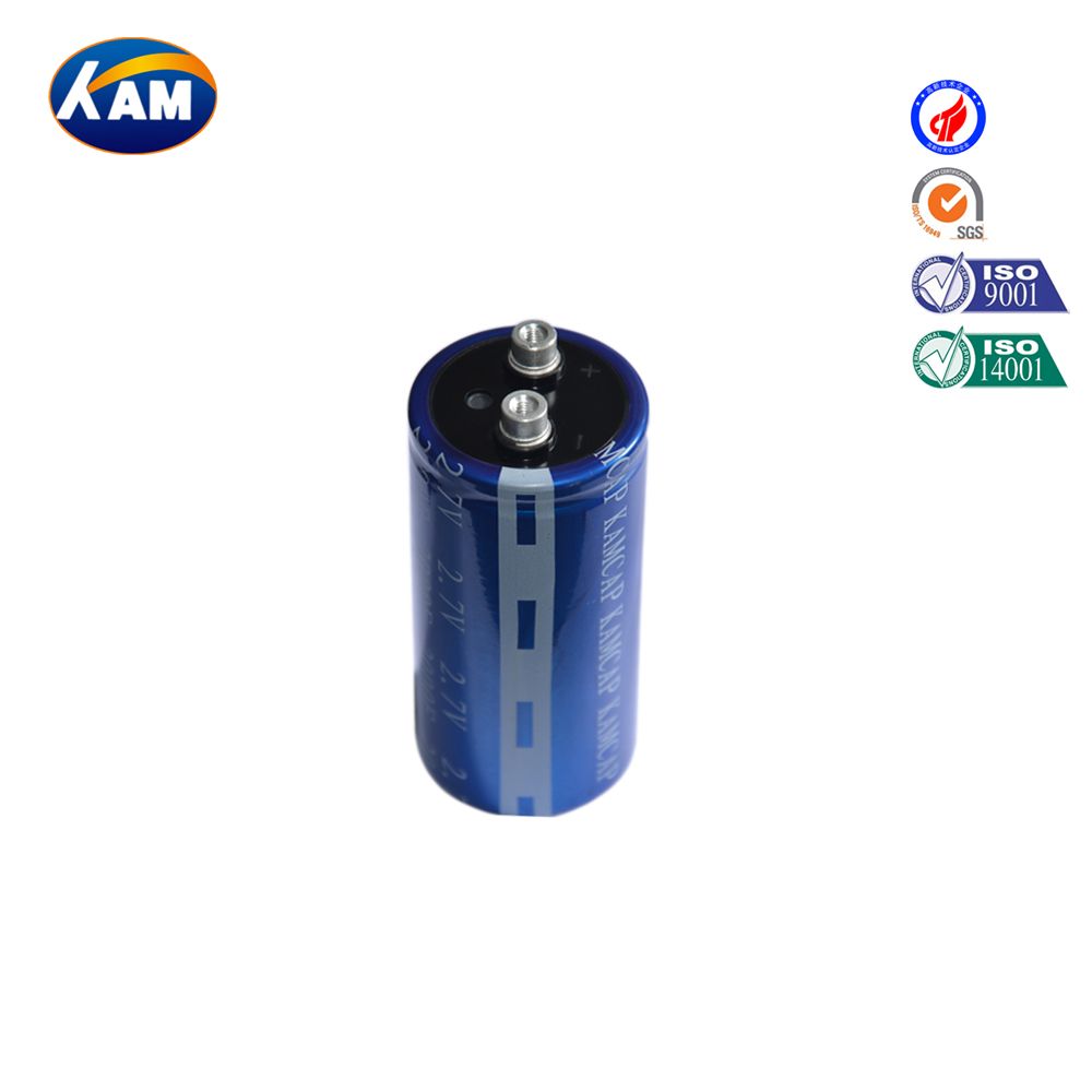 Super Capacitor 2.7V 2000f Winding Series Kamcap Farad Capacitor High Quality with RAM Car Start Solar Wind Energy Sue