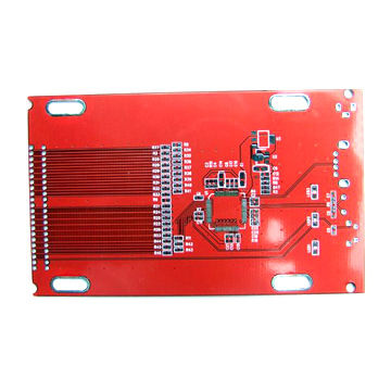 Double Sided PCB with Red Solder Mask Printing