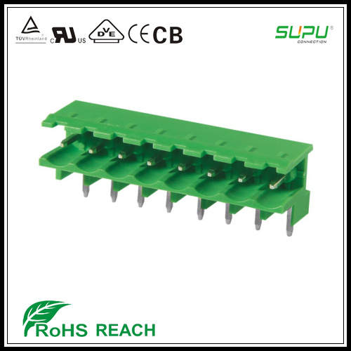5.08mm Pitch Angled Pin Male Connector Without Side Panel