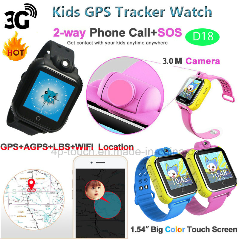 3G GPS Tracker Watch for Child with Multiple Language D18
