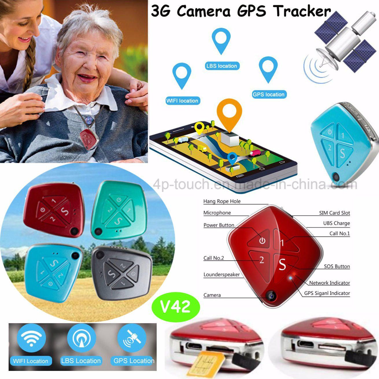 2017 3G Network Elderly GPS Tracker with Camera (V42)