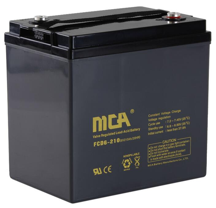 6V 210ah Rechargeable Deep Cycle AGM Battery for Solar System
