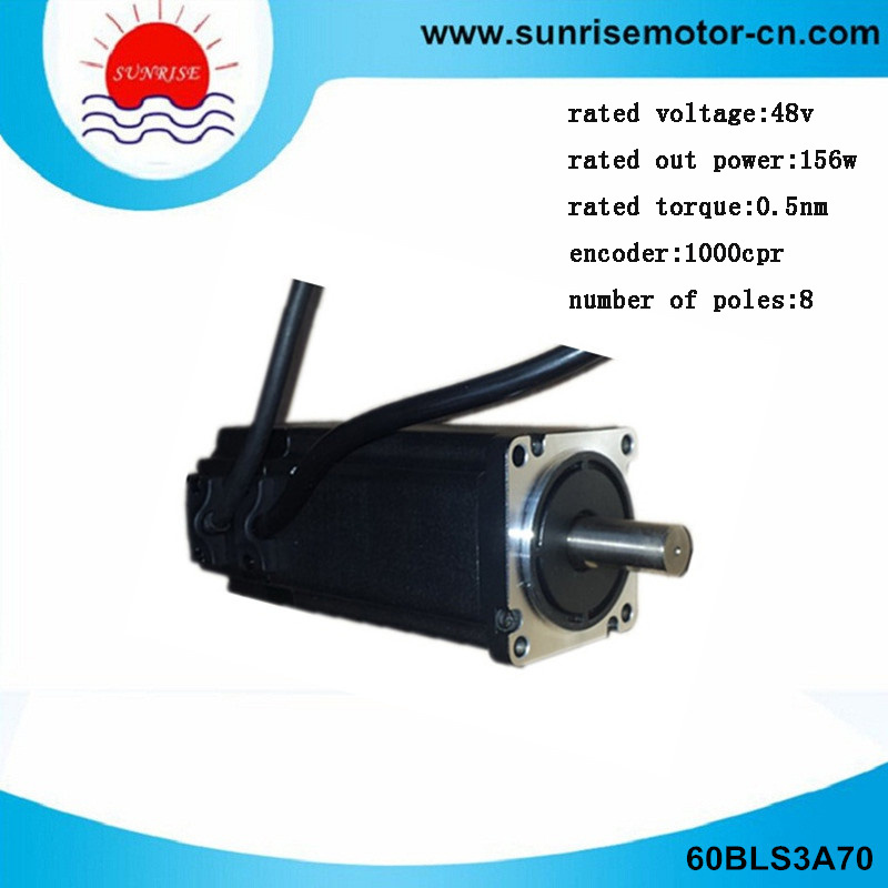 60bls3a70 48VDC 156W 1000CPR Brushless (BLDC) DC Servo Motor