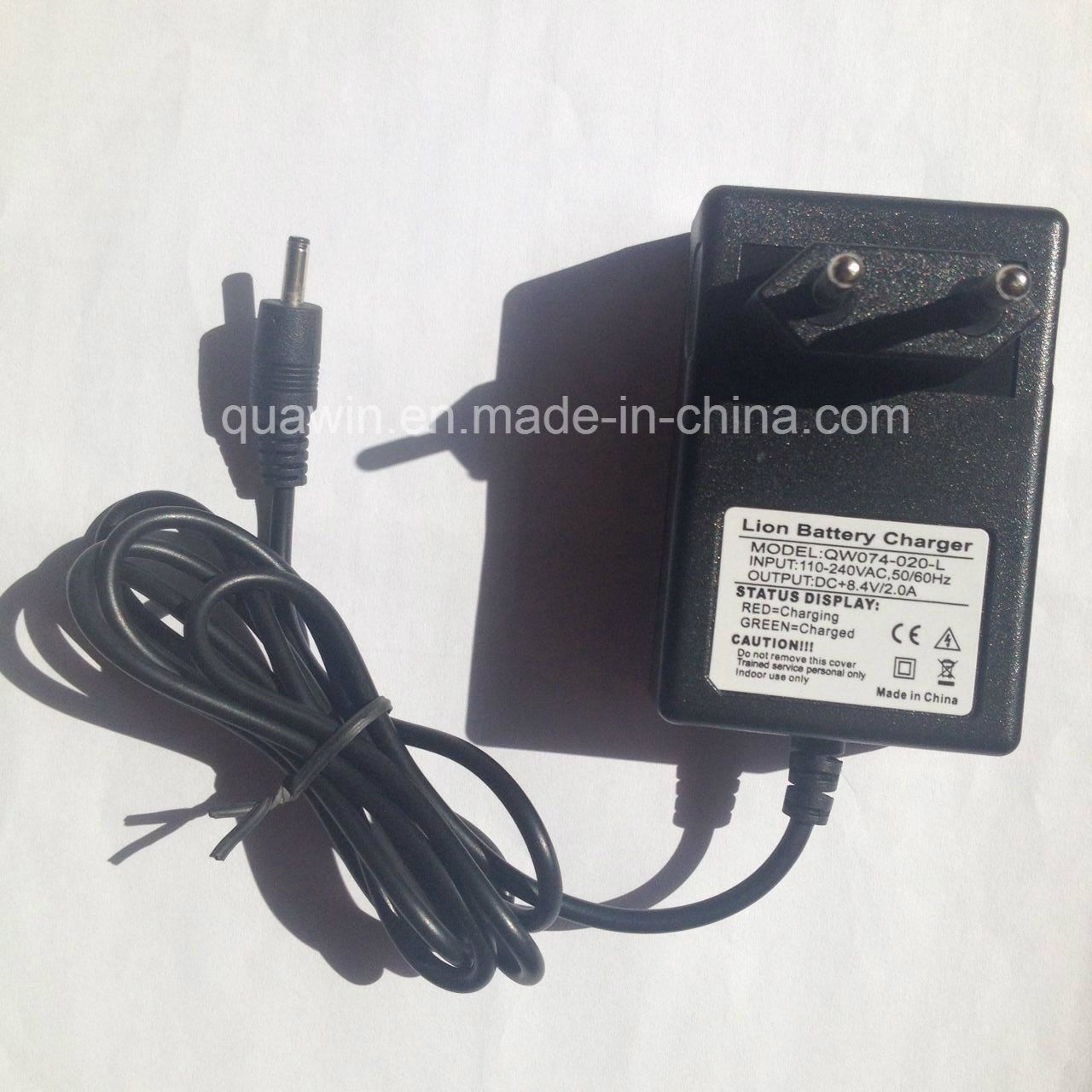 8.4V 2A Lithium Battery Charger with DC Male Connector