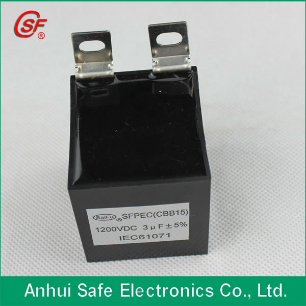 Plastic Case 3UF Cbb15 Long Lifetime Capacitor