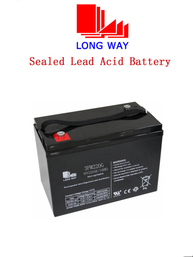 6V220ah Storage Rechargeable SLA Battery for Office Equipment