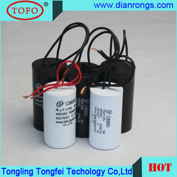 High Quality 450VAC 10UF Cbb60 Series Motor Running Capacitor