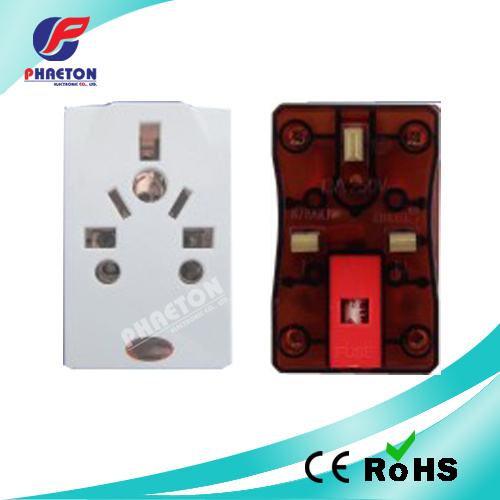 UK Three Pin Power Adaptor Plug to Multi Socket