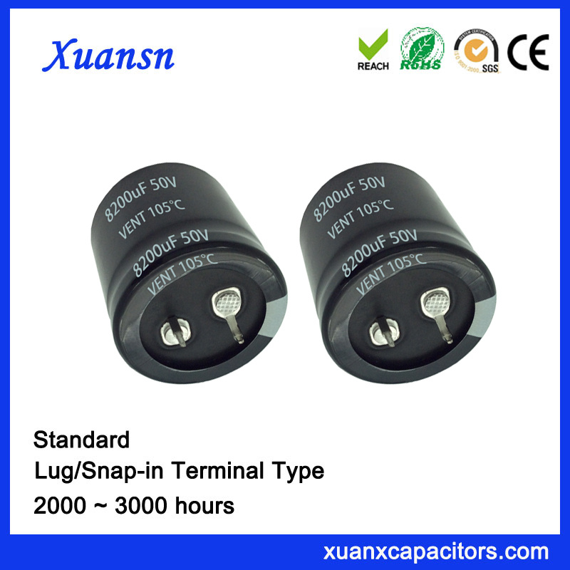 8200UF 50V Standard Lug Snap-in Terminal Capacitor