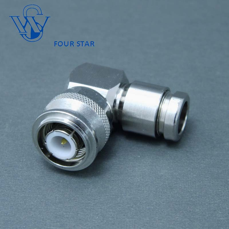 TNC Male Plug Right Angle Clamp Connector for LMR300 Cable