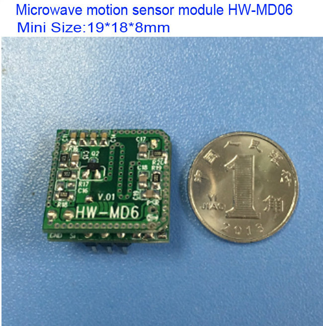 3.7V~24VDC Input Voltage Motion Microwave Sensor Module Hw-Md6