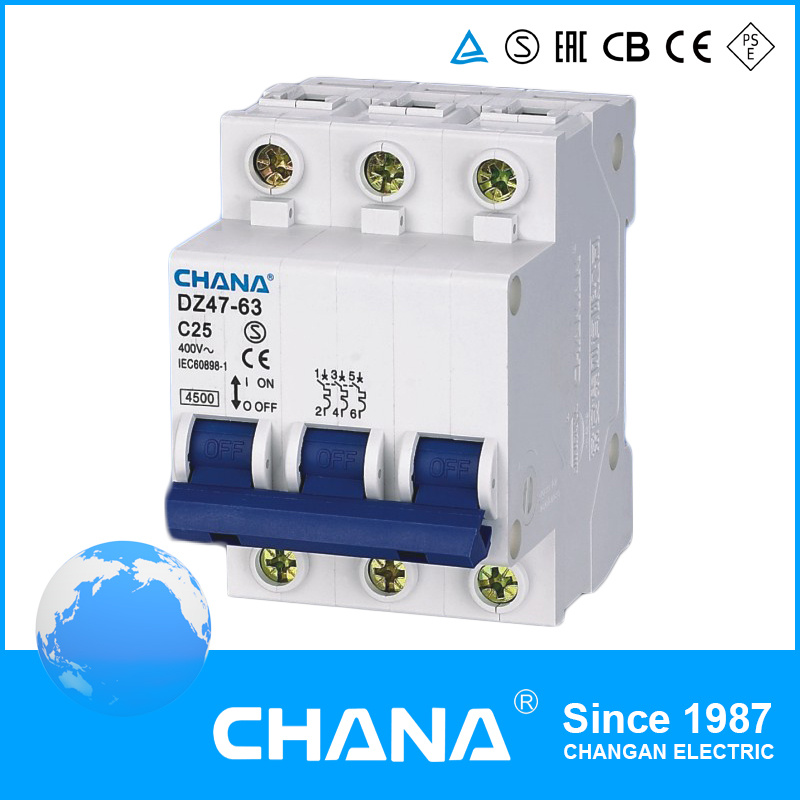 Dz47-63 C45 MCB Mini Circuit Breaker
