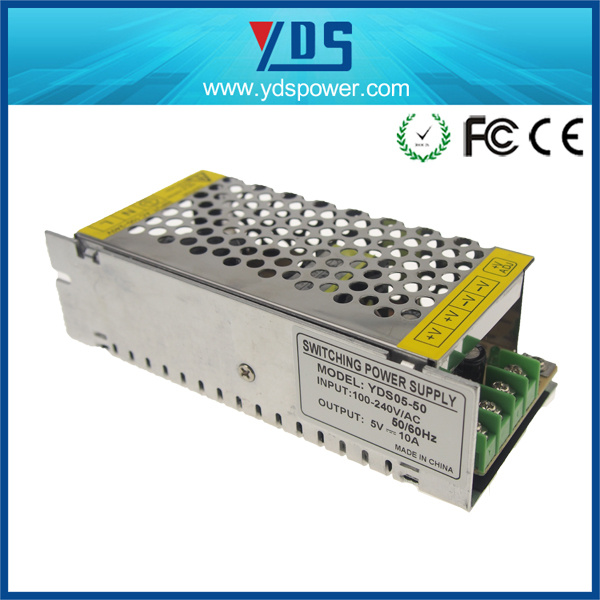 AC Input Switch Mode 5V 10A Metal Case Power Supply