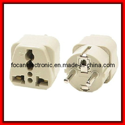 Grounded Universal Plug Adapter Type E/F for Europe (Shucko)