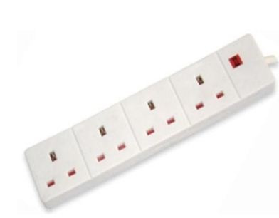 British Extension Strip, Without Switch